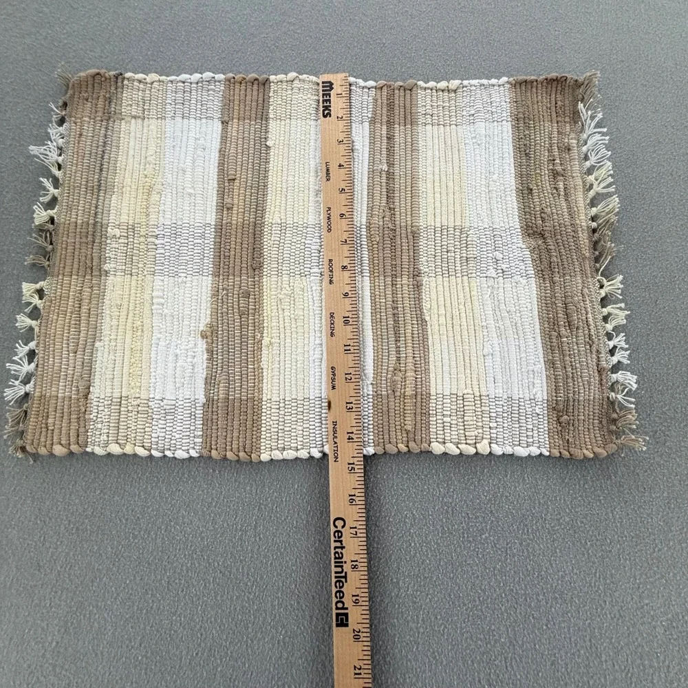 New Park B. Smith Oversized Woven Placemats Set of 4 Recycled Cotton